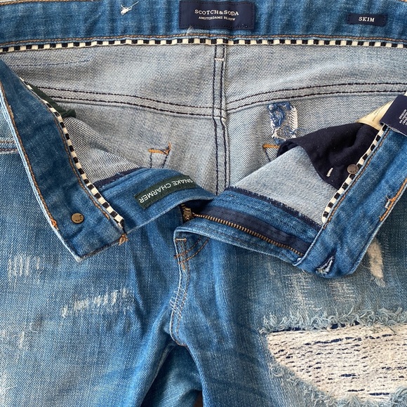 Scotch & Soda mens 33 x 32 distressed jeans - Picture 7 of 7